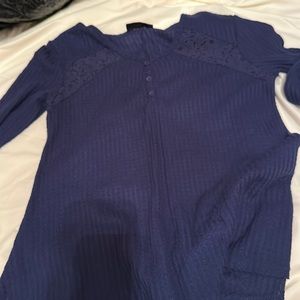 Navy Long Sleeve Top